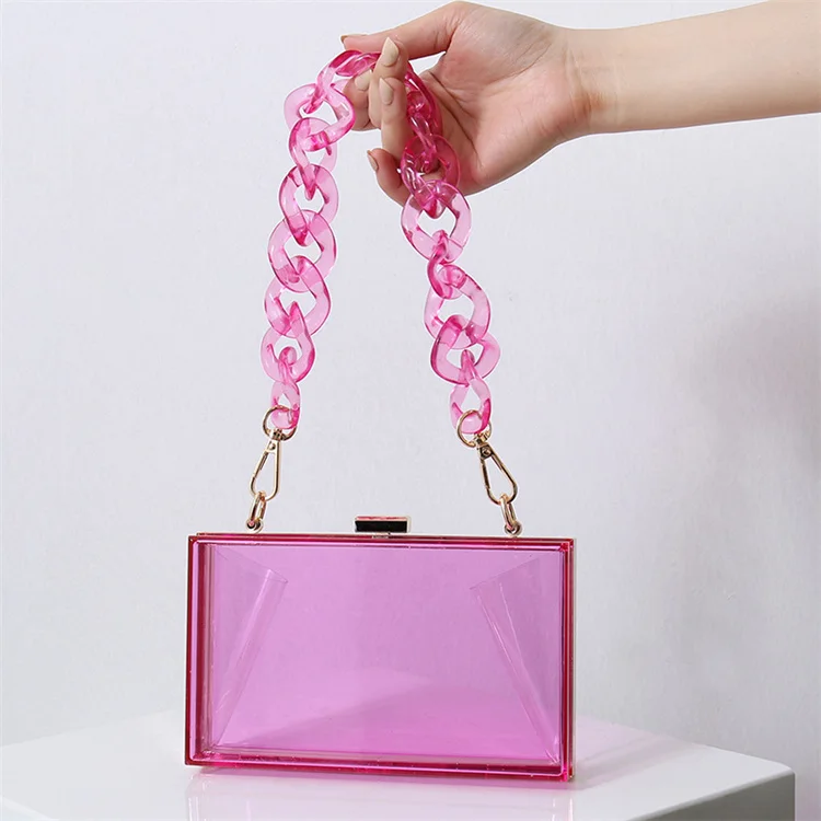 High Quality Clear Purse for Women Acrylic Box Evening Clutch Bag Mini  Jelly Purse Transparent