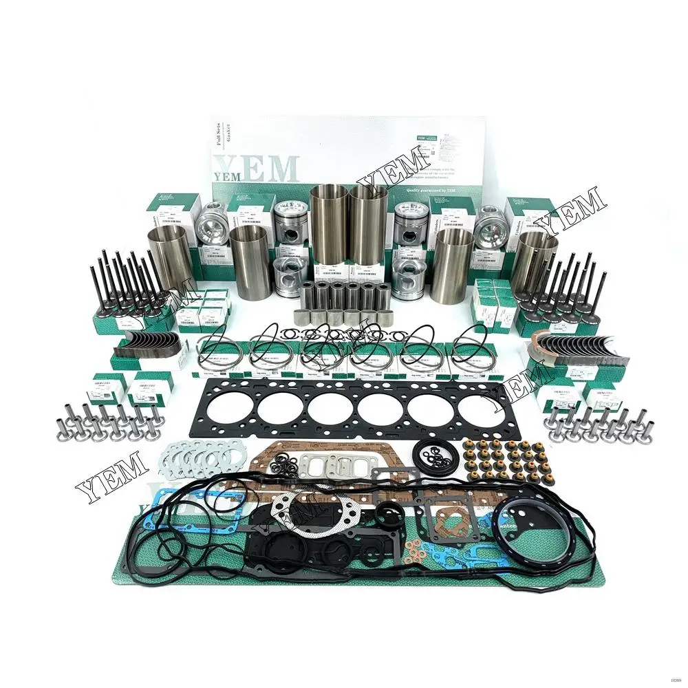 Engine Rebuild Kit With Cylinder Gaskets Set Piston Rings Liner Bearing Valves For Komatsu 6D107