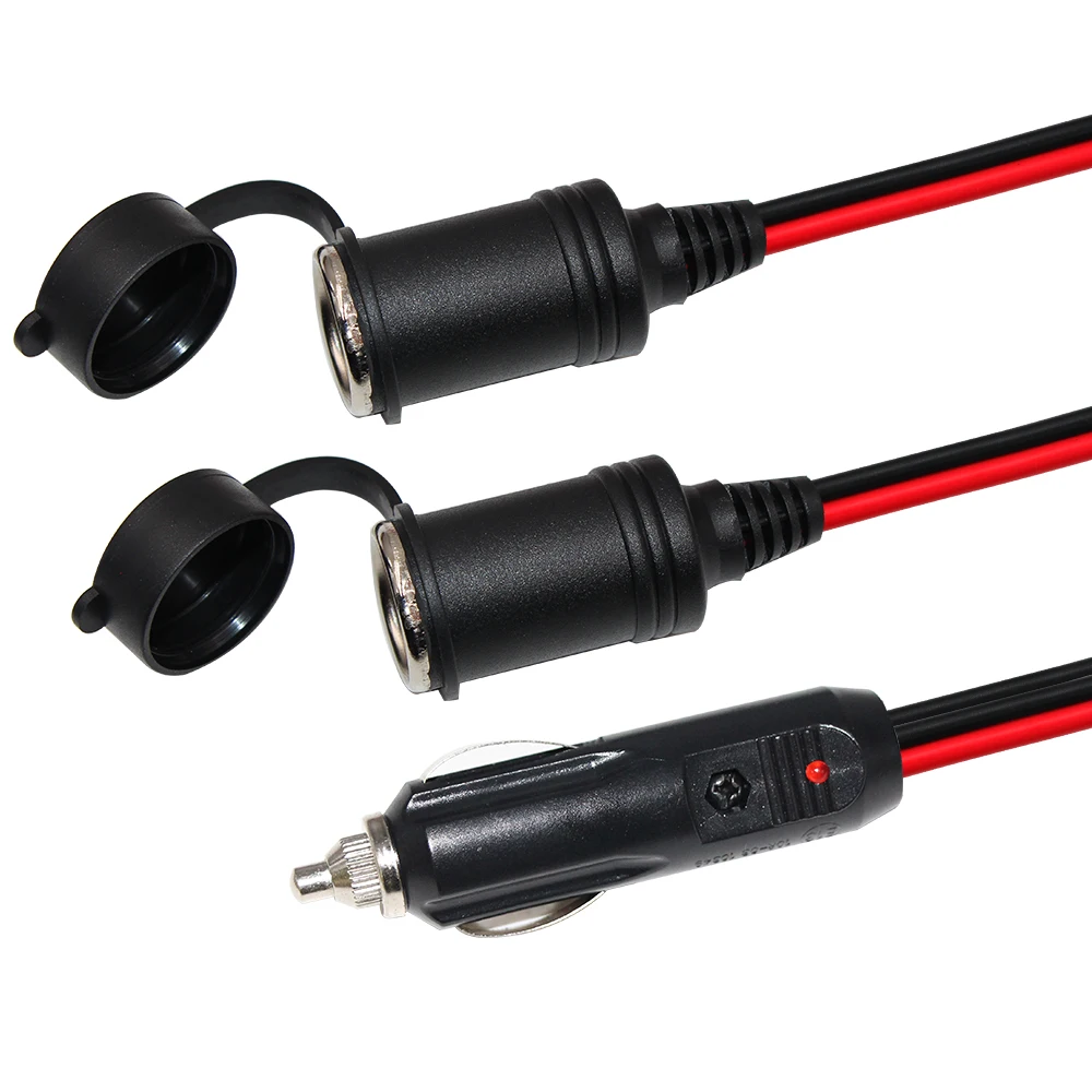 Blodig innovation bagage Wholesale 1 Male To 2 Female 12V Socket Power Adapter 12 Volt Plug Fuse Car  Cigarette Lighter Aux Cable Wit Cap From m.alibaba.com