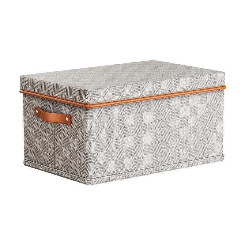 Checkerboard Storage Boxes in Non-woven Fabric Are Used for Clothes and Quilts, As Well As Baskets for Household Toys manufacture