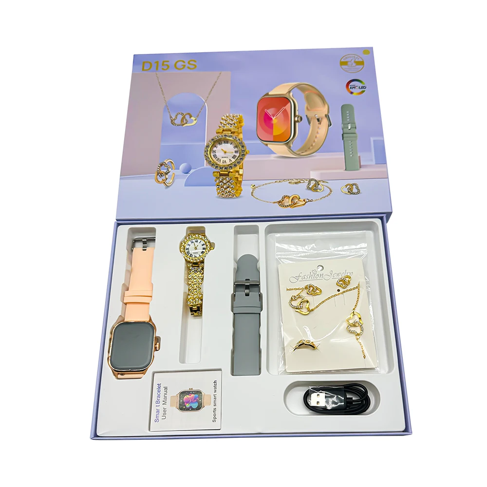 2024 Luxury Smart Watch D15 GS Reloj Intelligente Smartwatch Fitness Wrist Smart Watch PK A58 A59 Plus