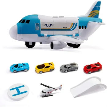 Avión De Juguete Transformable Con Rieles – Juego De Transporte Aéreo Con Alas Plegables, Ideal Para Niños Y Niñas, Regalo De Cumpleaños O Navidad