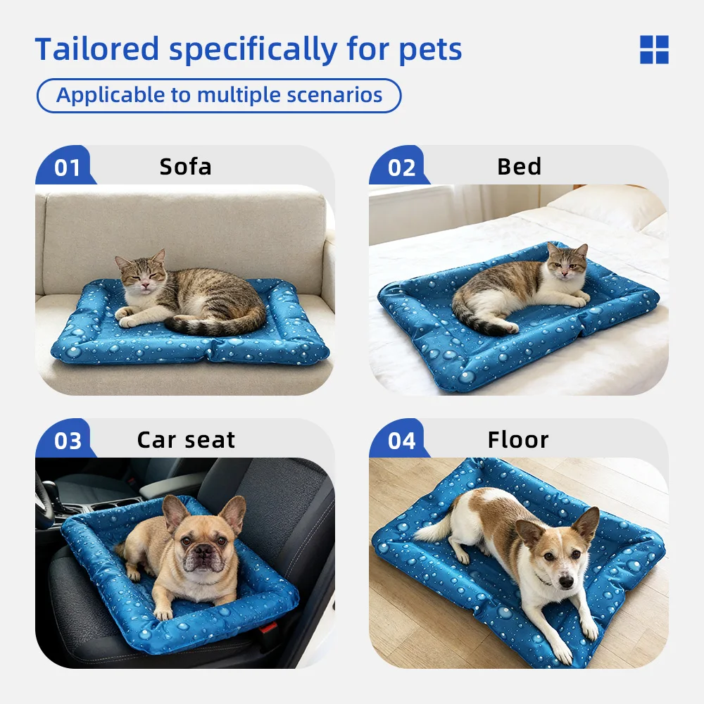 Travelling Washable Portable Folding Waterproof Pet Bed Dog Cooling Ma - product detail 5