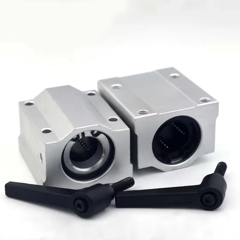 SCS Alloy Locking Clamp Type Box Slide Block Limit Fixed Shaft Sleeve Fixed Ring Optical Axis Positioning Slide Block 16 Cutting
