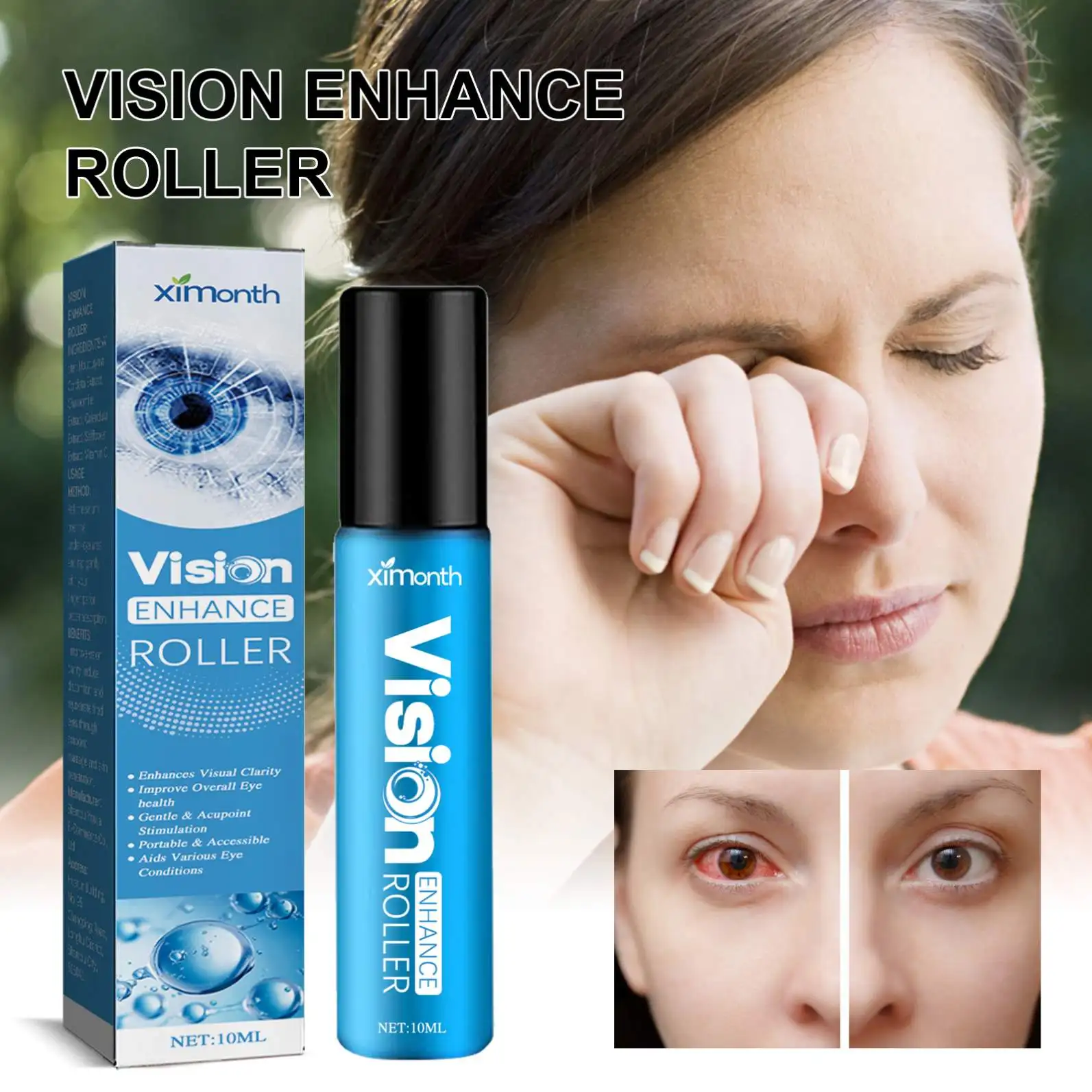 Night eye Beaute Eyelid Roller 6個セット Eye Vision Enhance Roller, Vision Enhance Roller, Vision