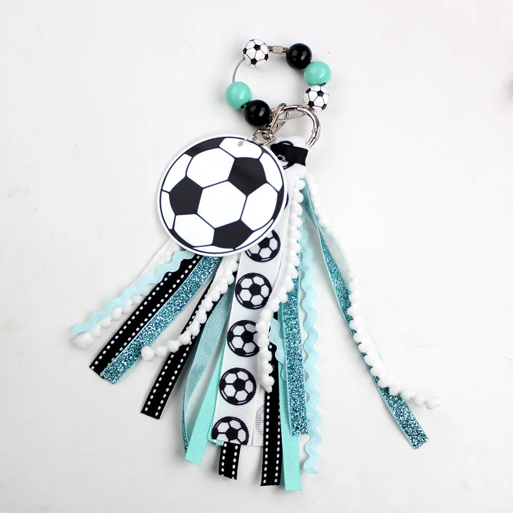 2026 FootballWorld Cross Border Carabiner Keychain Football Shaped Tassel Ornament Alloy Cartoon New Hot Product