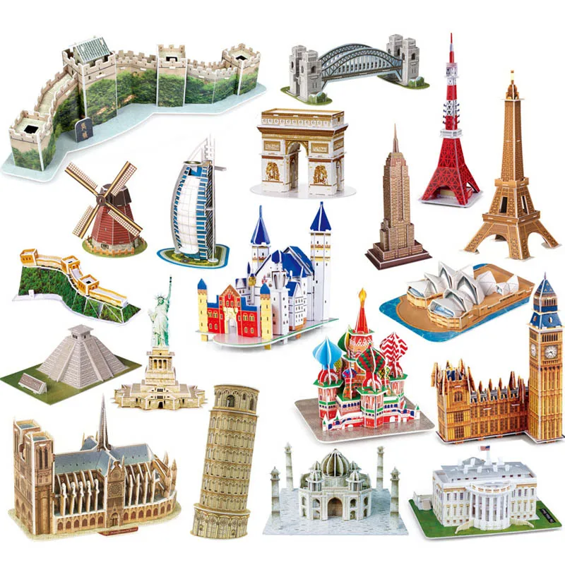 Kikker Speciaal vergeven Famous Structure Magic 3d Puzzles Paper Mold Jigsaw Puzzle For Children's  Adults Technology Fit Together For Kid Building Blocks - Buy 4201 4202 4203  4204 4205 4206 4207 4208 4209 4210 4211
