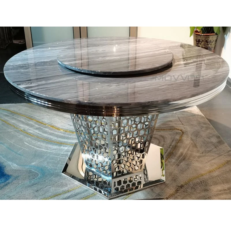 double round dining table