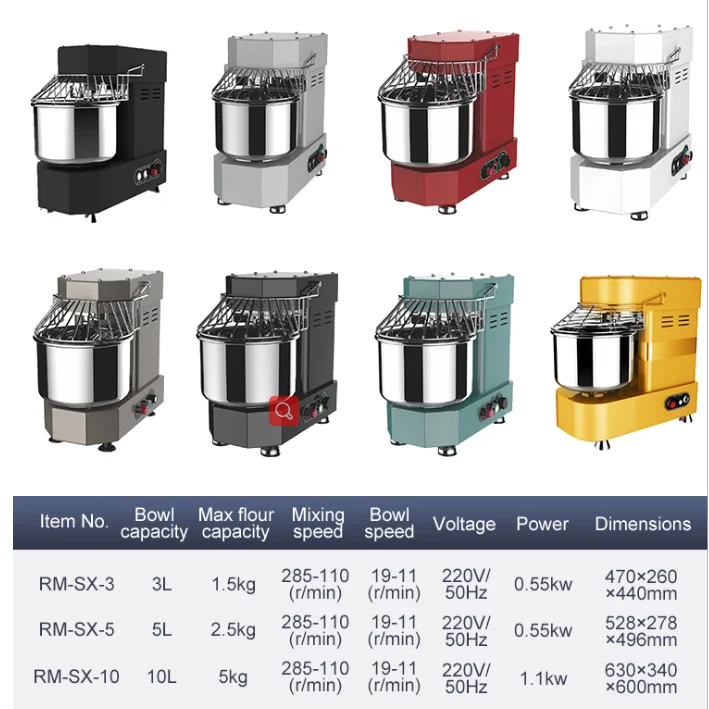 Mini 5l Kneading Machine Spiral Dough Mixer Machine Dough Mixer for Tortilla Bakery Shop Bread Pizza Mixing Machine Amasadoras