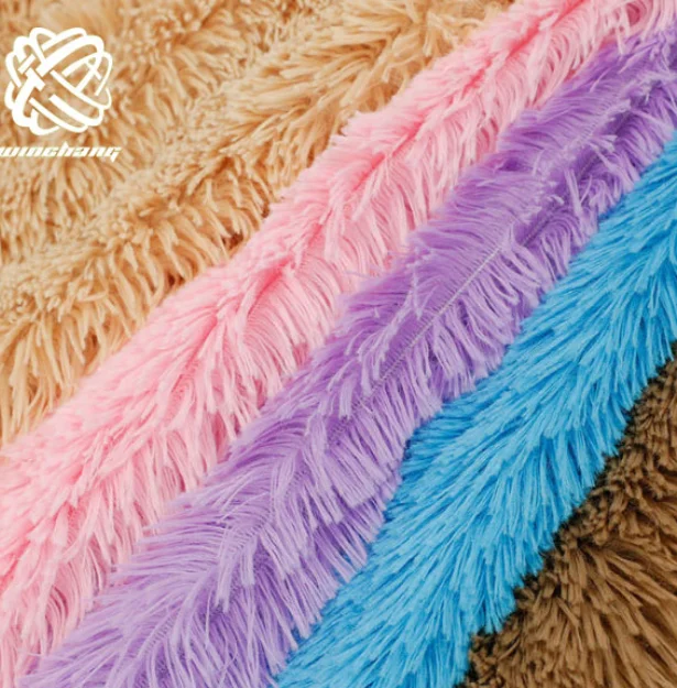 Barcelonetta High Quality Long Pile Polyester PV Material Plush Korean Faux Rabbit Fur Fabric