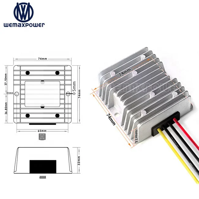 Convertitore Step-down 36V-72V A 12V 10A 120W - Modulo Alimentazione DC Samfox - Foto 8