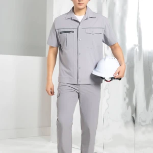Quick-Drying Stretchy Custom Logo Industrial Workwear Uniforms Plus Size Breathable Customizable Engineering Workwear