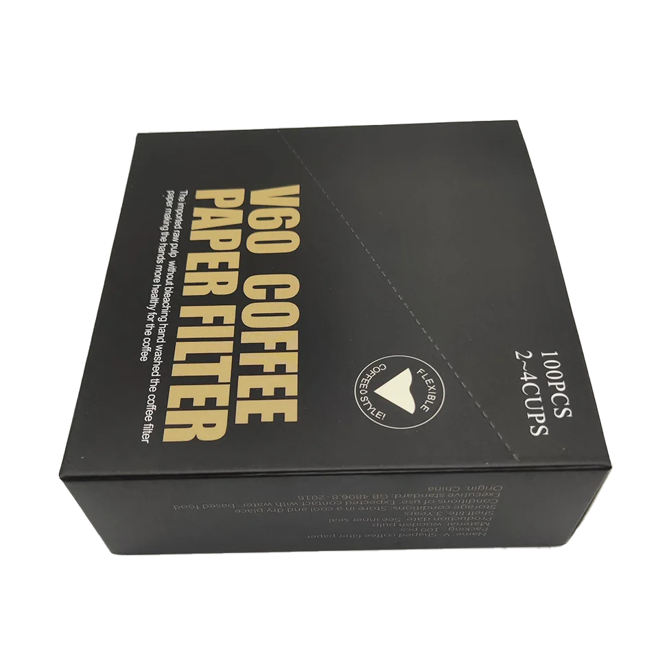 100pcs Pour Over Coffee Maker V60 Origami Cone Shaped V60 02 Coffee