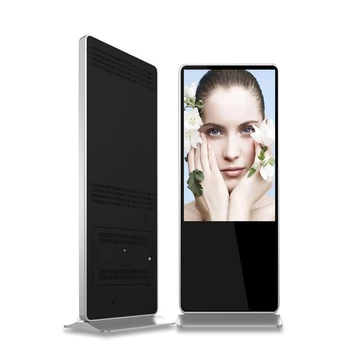 Indoor Floor Standing Digital Signage Display 55 Inch LCD Advertising Screen Vertical TV Media Player Touch Kiosk for Wayfinding