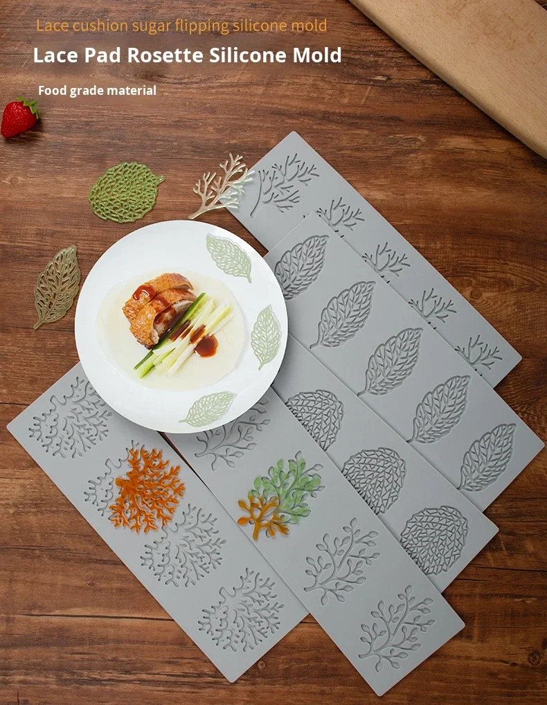 Coral Tree 3D Leaf Silicone Mold for Chocolate & Candy Crafting Cake & Cupcake Decoration with Polymer Clay Cake Tools details