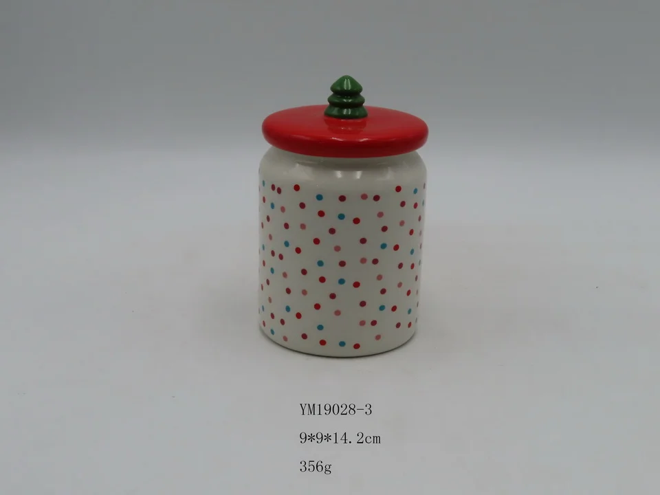 Ceramic Santa Claus Snowman Christmas tree Canister