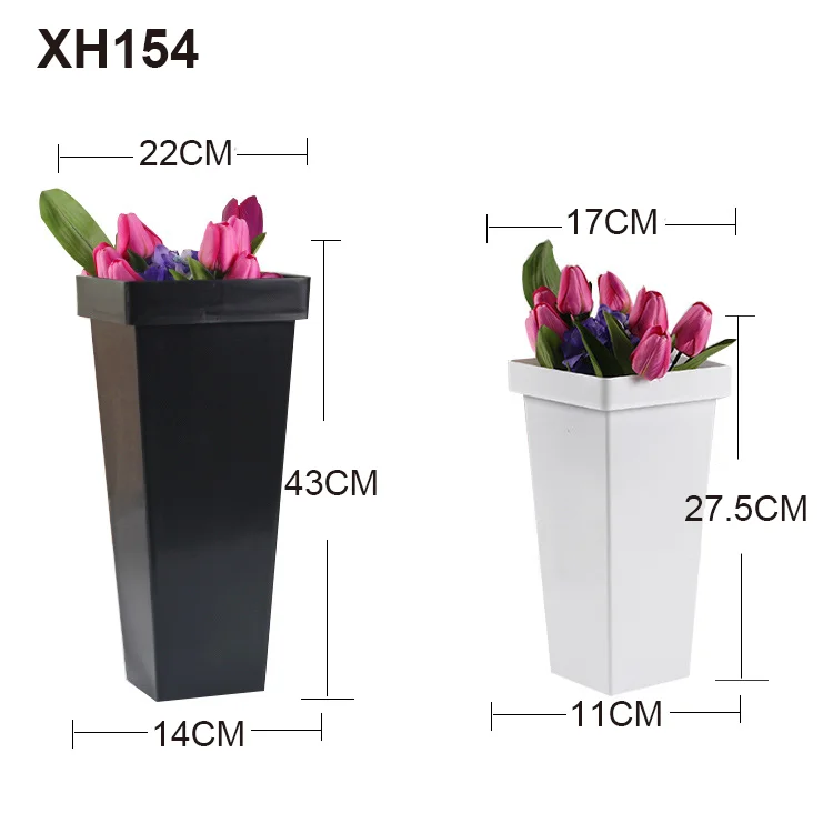 Bouquet Wrapping Paper Storage Bucket Fall Resistant European French Plastic Flower Bucket