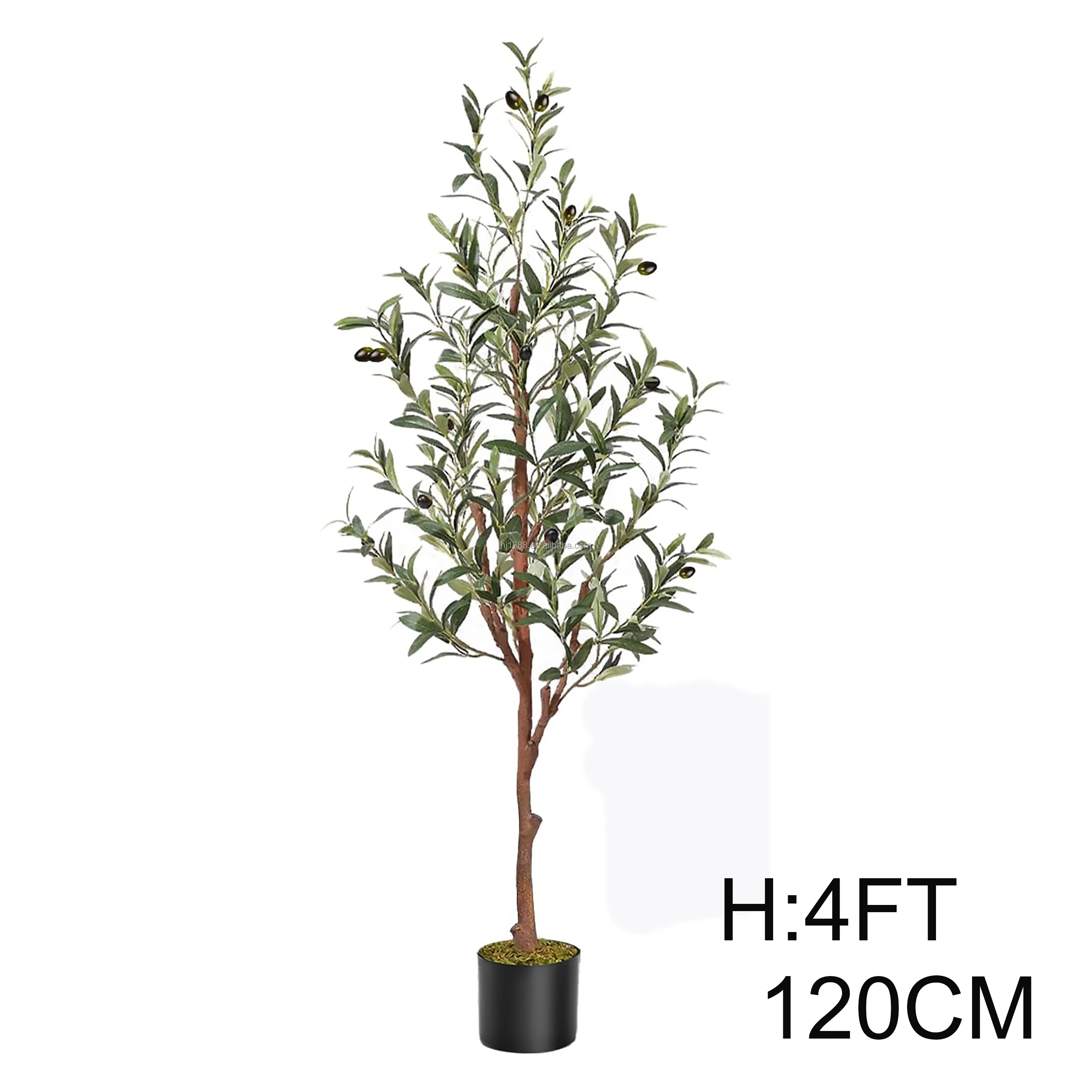 6ft Artificial Olive Tree Faux Potted Olive Silk Tree With Branches and ...