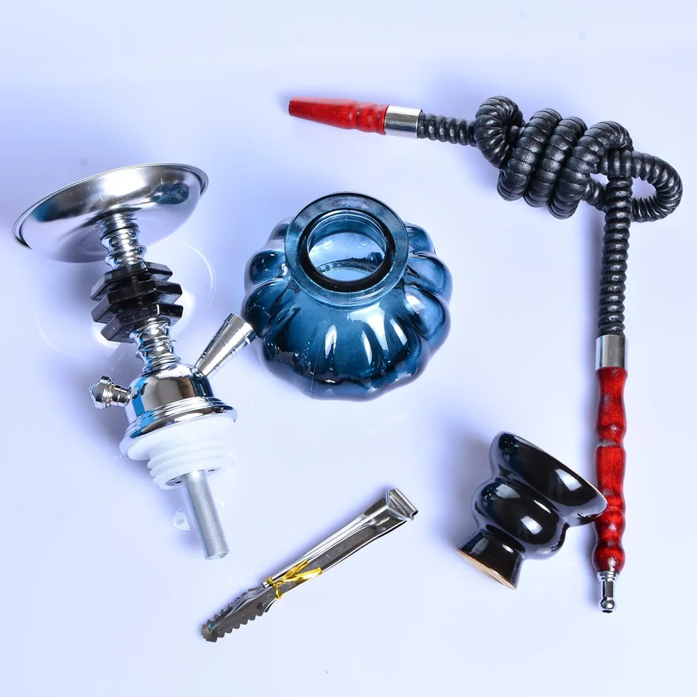 Stick Stem Laziza Megahed Portable Hookah Wholesale Crystal Wave Bottle Flower Hookah Set Narguile Huka Vandpibe Vattenpipa