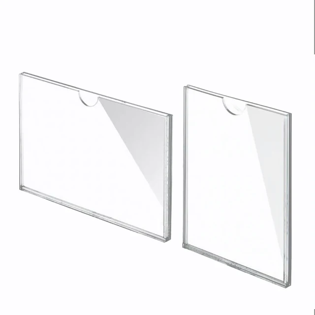 Hot Sale Acrylic Wall Sign Holder Clear Single And Double Layer Stand Frame