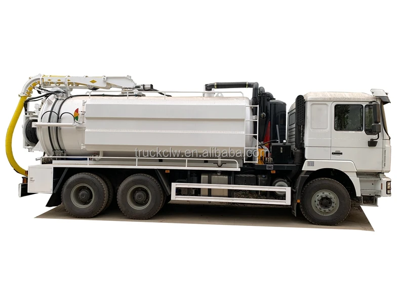 High Performance Shacman 6x4 Vacuum Sewage Suction Truck Combined 5m3