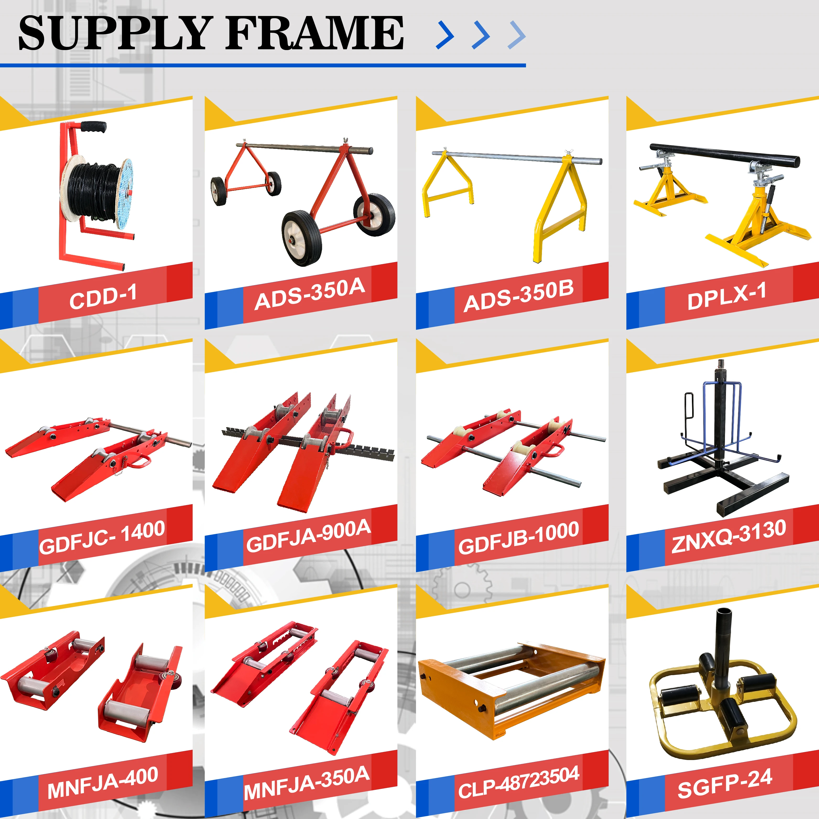 Complete Of Cable Drum Lifting Jacks With Spindle Bars For Drum Lifting Up To Using Screw Or