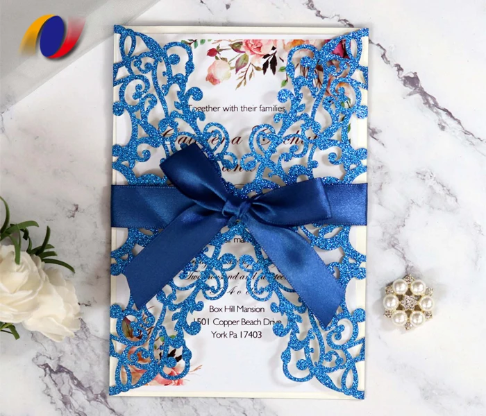 Gorgeous European Style Invitations Hollow Out Exquisite Wedding Invitations Holiday Greeting Card Offset Printing PDF AI CDR ID supplier