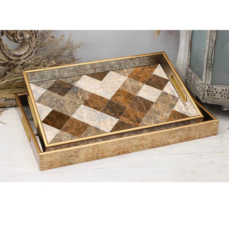 Гостиничный номер чайный поднос наборы для ресторанов сервировочный стеклянный отеля