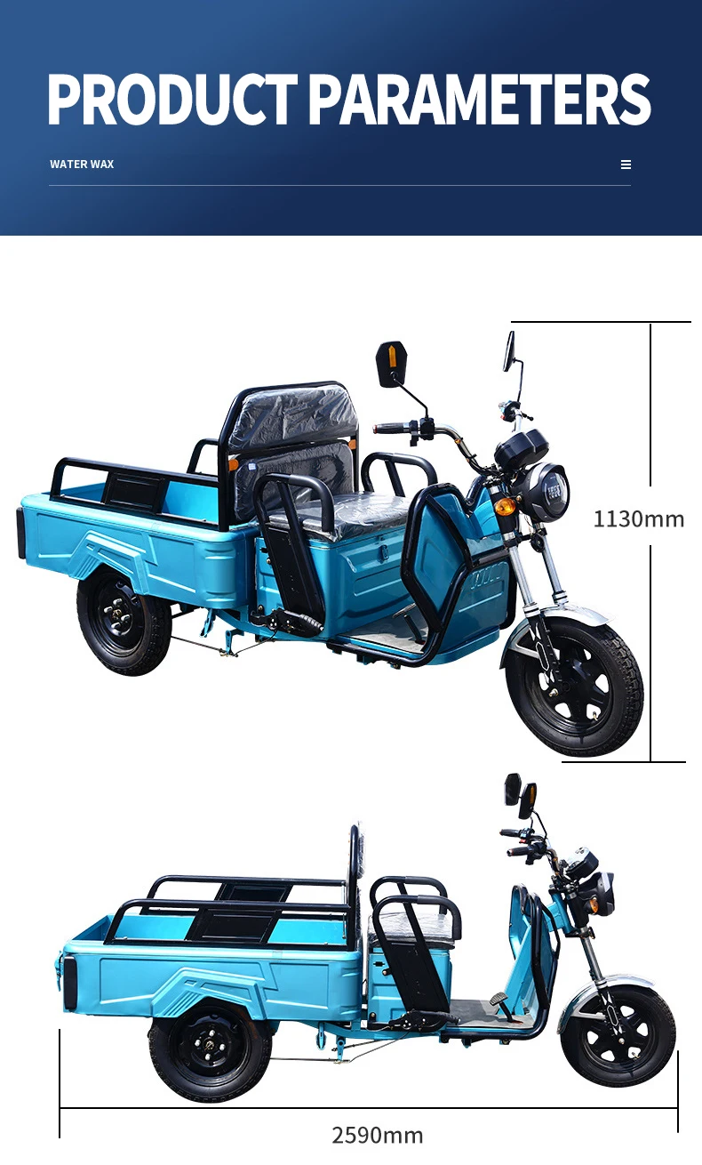 Chinese 60v 800w Heavy Duty 3 Wheels Delivery Tricycles Fat Tire Trike ...