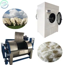 Industrial sheep wool wash dewater cleaning machine goat raw wool alpaca washing drying processing machinery and equipment