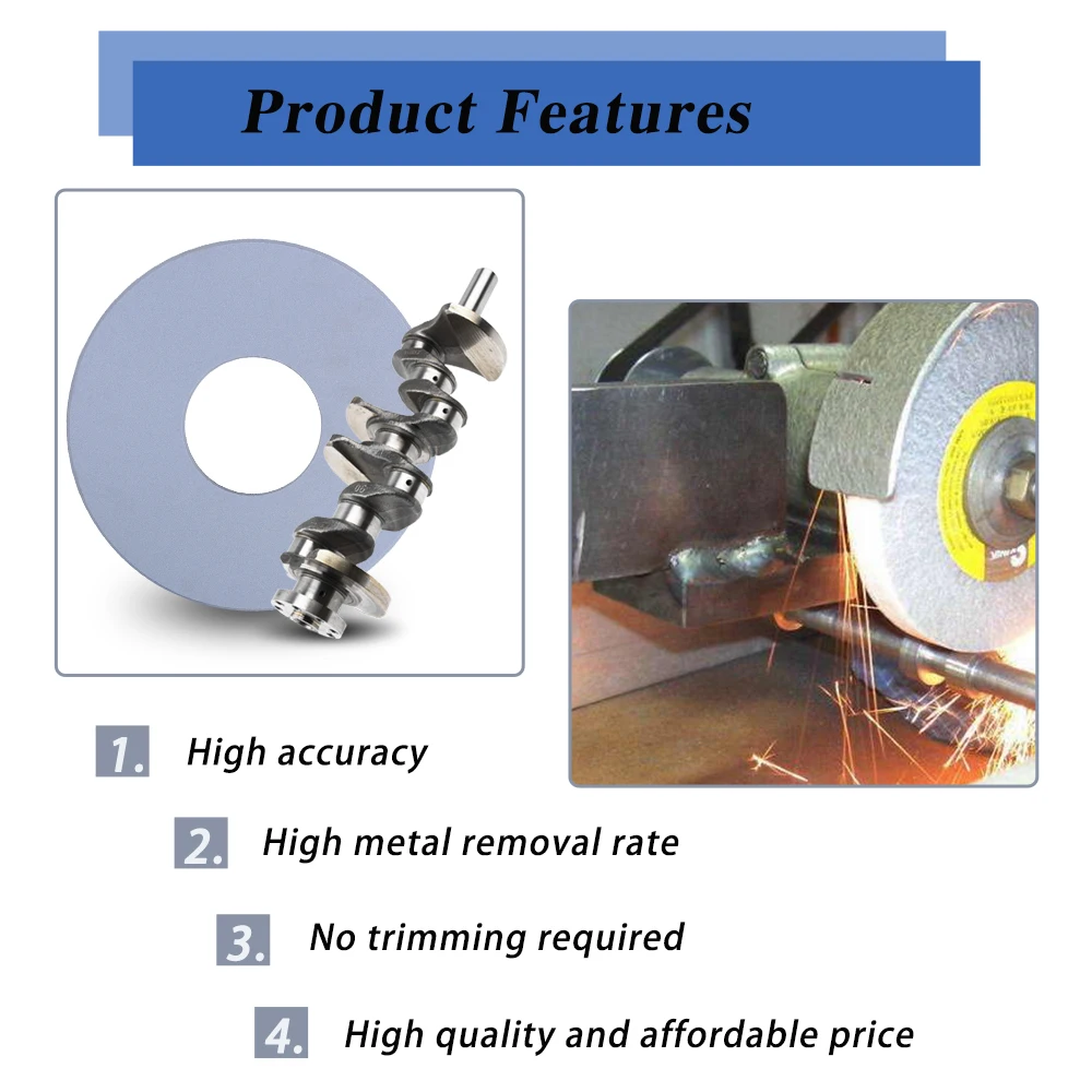 RUIZUAN Customized Internal Cylindrical Abrasive Grinding Wheel Aluminium Oxide Camshaft Crankshaft Grinding Wheel
