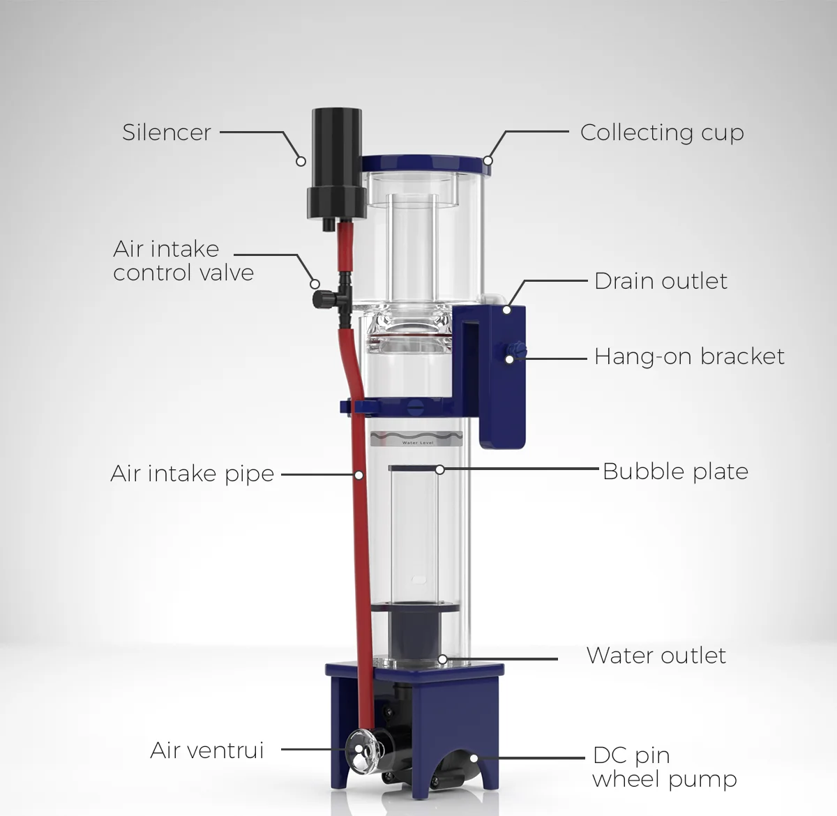 Aqua Excel DC 12V Nano Protein Skimmer for Saltwater Aquarium
