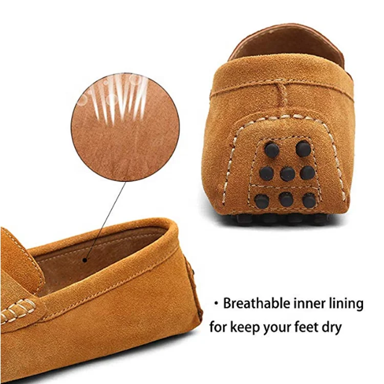 Мужская повседневная обувь; Классические лоферы из натуральной замши; Слипоны на плоской подошве; Мужские мокасины; Повседневная