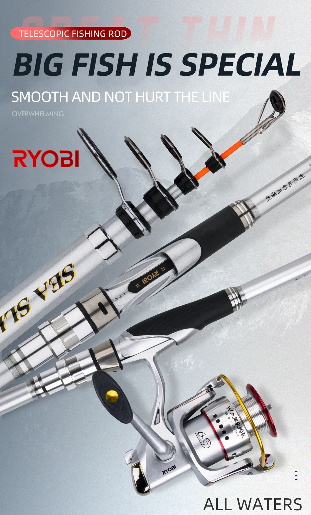 RYOBI SEA SLICE Fishing Rod Telescopic