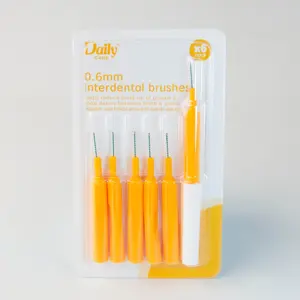 Daily Care New Products Online Shopping Interdental Brush 0.8MM Assort Size Toothpick Soft TPE Handle with Rubber