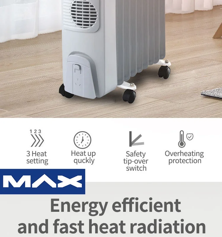 Oil-filled Radiator, 2500W, 3-speed - detail 4