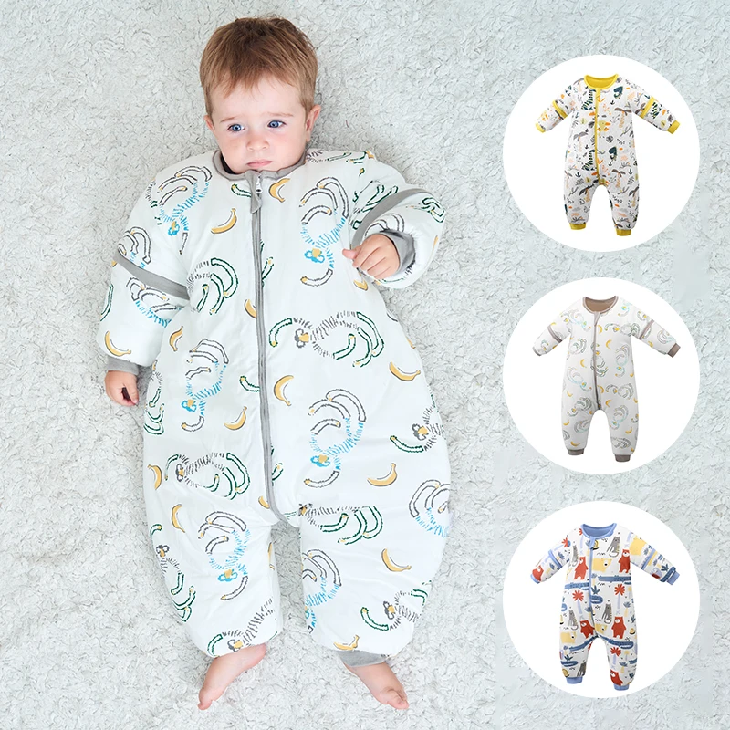 Детский спальный мешок органический для новорожденных детский со съемным