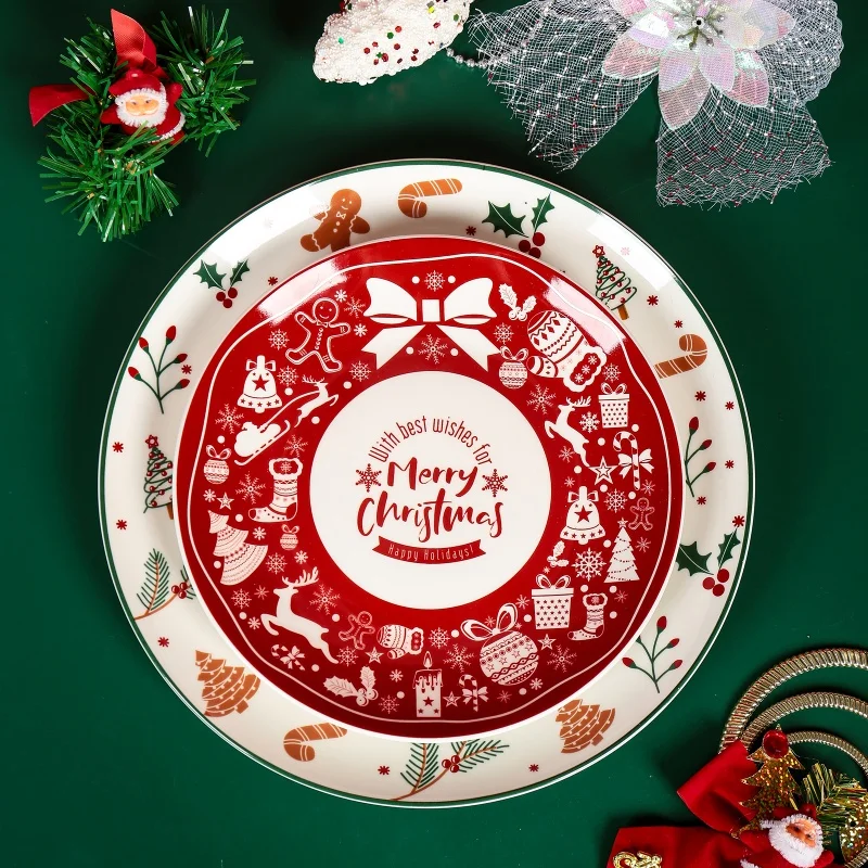 product factory supply customized porcelain ceramic tableware set cup bowl christmas dinnerware set for hotel bar and restaurant-8