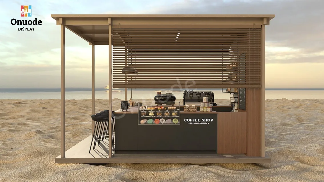 Design Juice and Coffee Kiosk Showcase for Malls Unique Mall Kiosk Design for Product Display