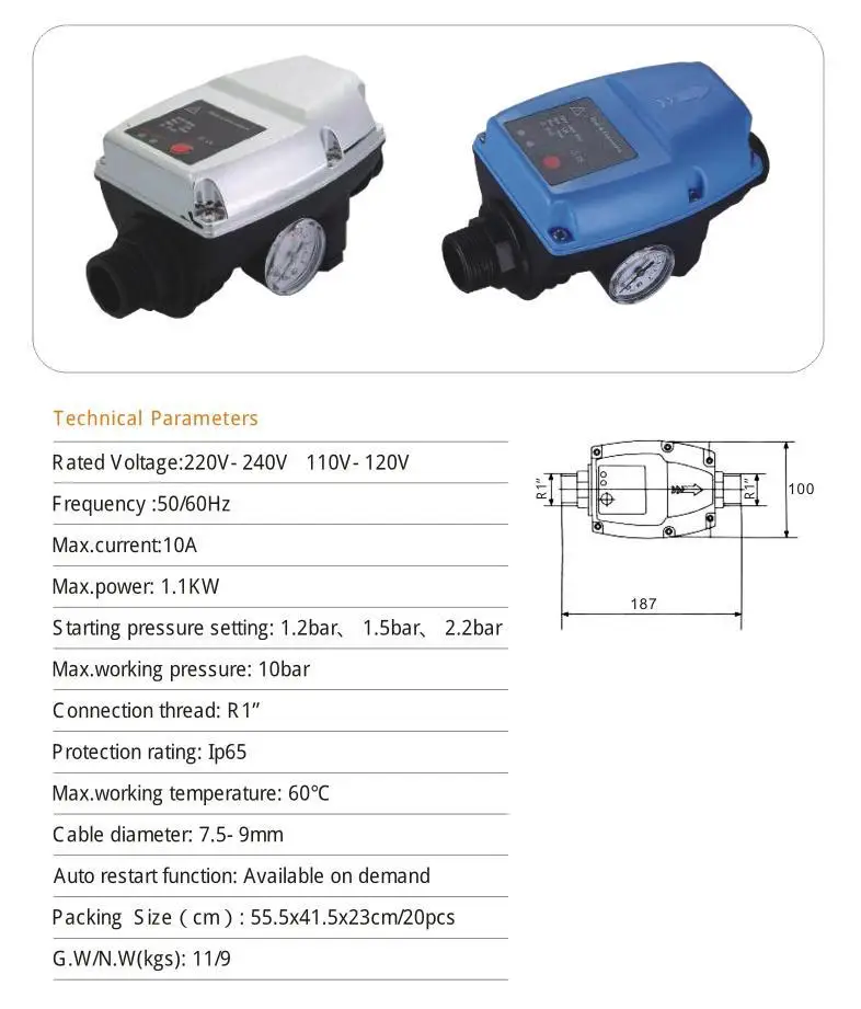 Intelligent water pump pressure switch pump controller automatically flow electronic switch