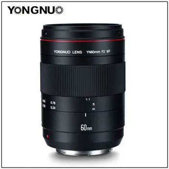 YONGNUO YN60mm F2 MF 0.234m Macro Lens Manual Focus with Distance Indicator for 70D 5D2 5D3 600D DSLR Camera detail image