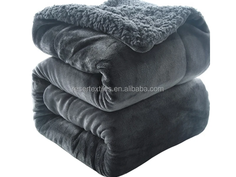 Reversible Sherpa Knitted Winter Throw Twin Queen Size Soft Warm Sofa Bed Couch Blankets | SUPER SOFT | WARM SOLID BLANKET