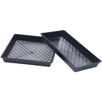 Strong and Durable Plastic Seedling Tray Flat and Rectangular Flower Nursery Tool Tray Square Sprout Tray for Growing