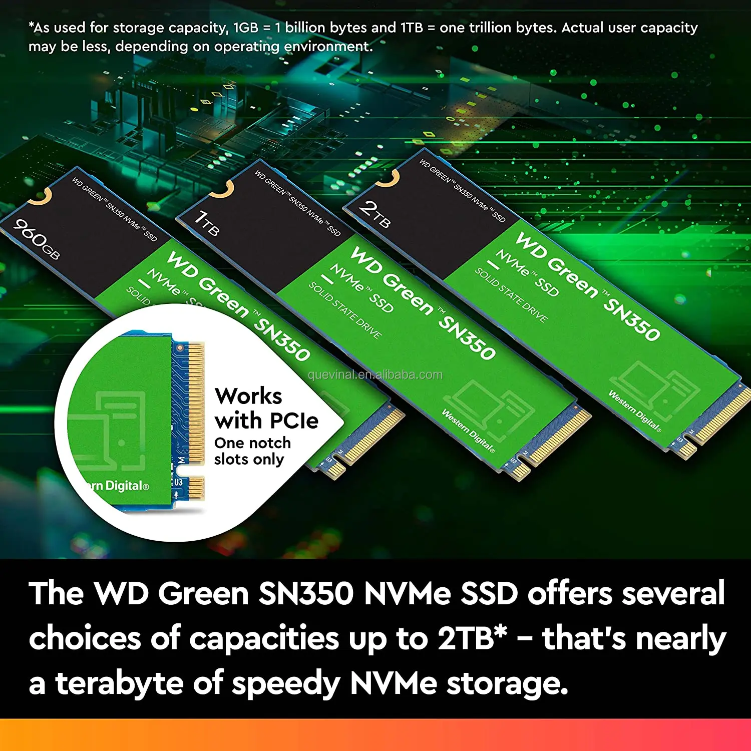 1TB   Green SN350 NVMe Internal SSD Solid State Drive For Brand Orignal SSD