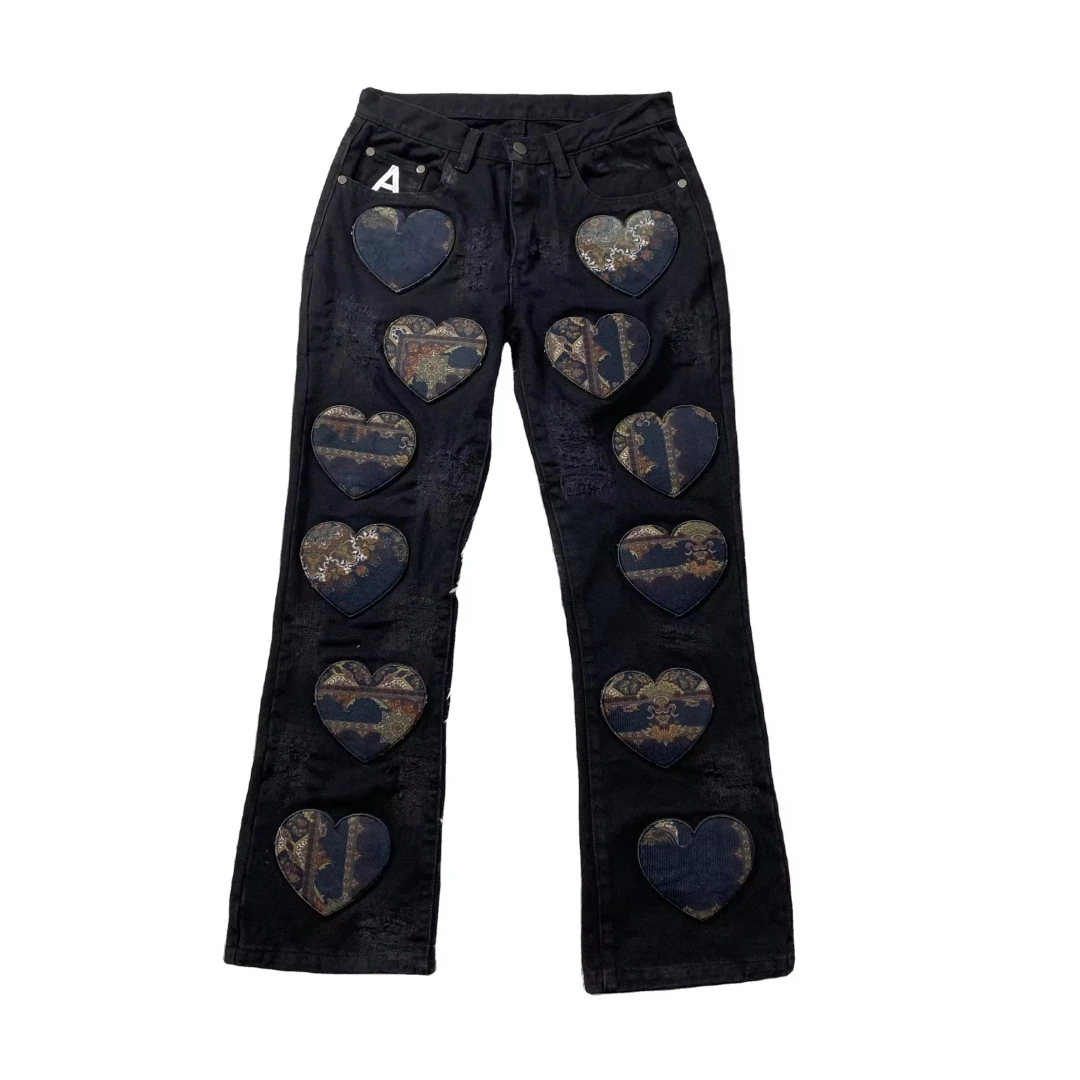 パンツ SWAGGER back embroidery denim Vintage Swagger Denim Jeans Mexican Fashion Medium Blue Wash