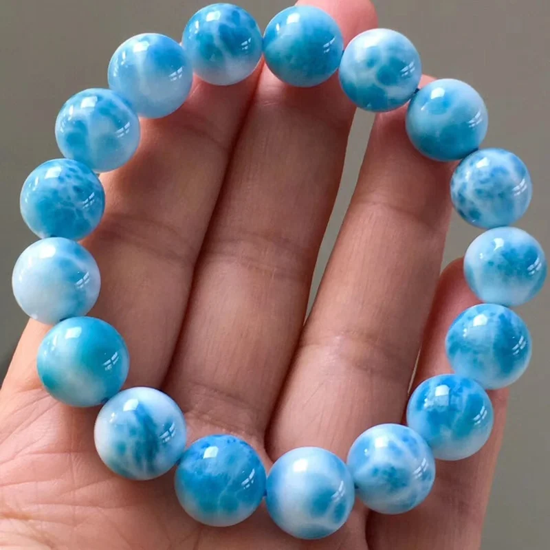 Hot Selling Dominican Natural Blue Larimar Beads Wholesale Larimar Bracelet  Prices