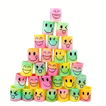 Smiley Rainbow Coil Children's Magic Rainbow Coil Toy Rainbow Plastic Spring Coil Toy developmental toys