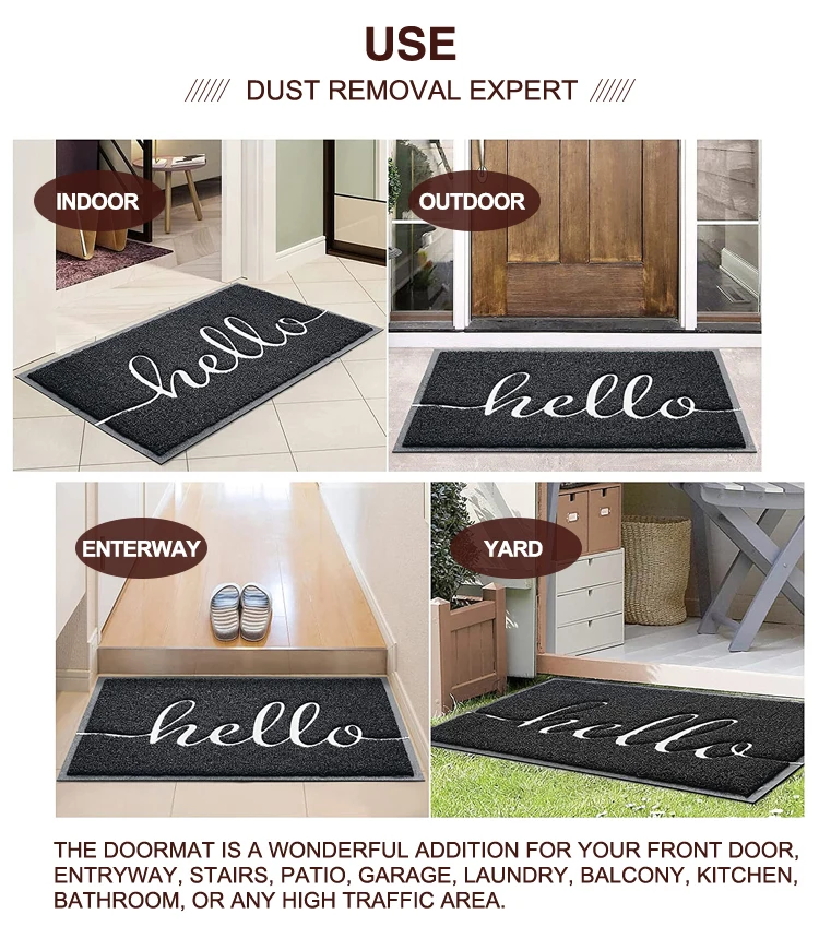 Indoor-Outdoor PVC Coil Mat for Household Entrance Front Door Mat for Laundry Room for Valentines Day Decoration(图4)