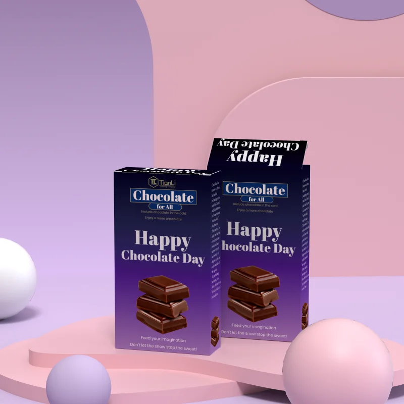 Flexografi Populär Chokladbitar Förpackningslåda Hotsäljande Mode Snacks Nötter Papperslåda Egna Logotyp Populära Kex Papperslåda