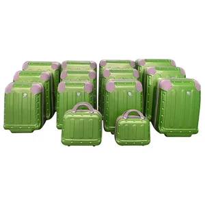 FACTORY DIRECT SALE 14PCS ABS SEMI FINISHED LUGGAGE SET WITH BIG CORNER PROTECT and BEAUTY CASE